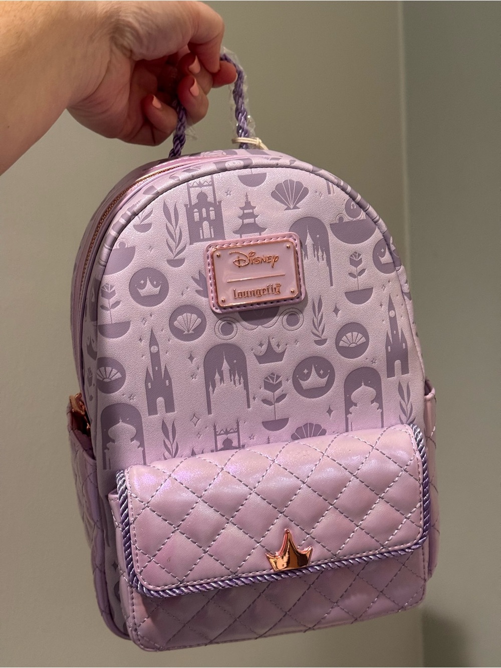 NWT Loungefly Princess Mini Backpack in Lilac
